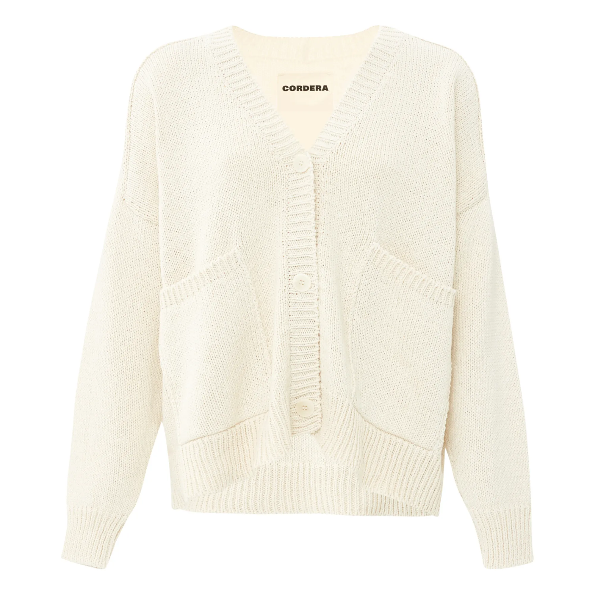 カーディガン cordera COTTON SADDLE CARDIGAN NATURAL Cordera Cotton Saddle Cardigan - Natural | Garmentory