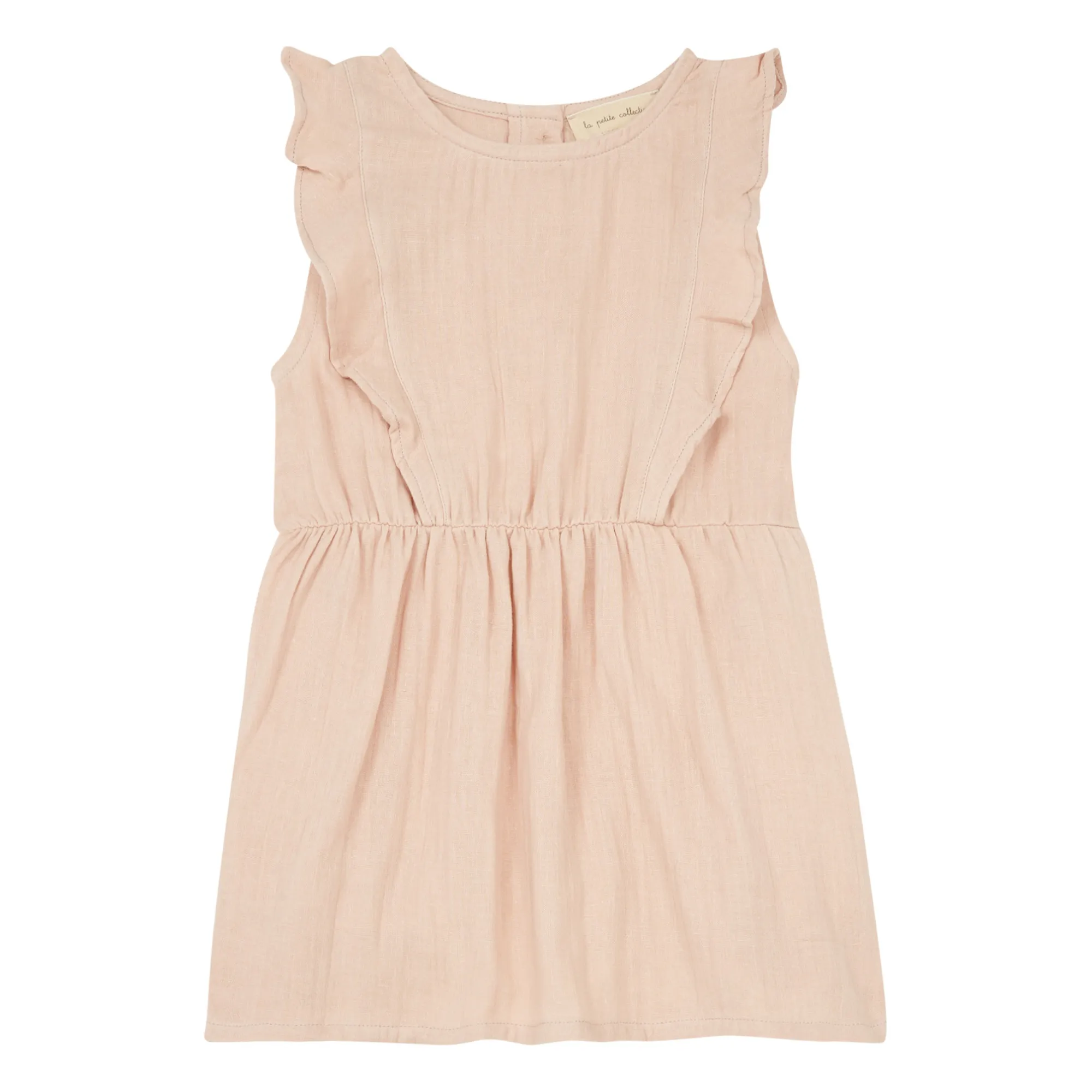 La Petite Collection Pale Pink Chic Organic Cotton Muslin Dress