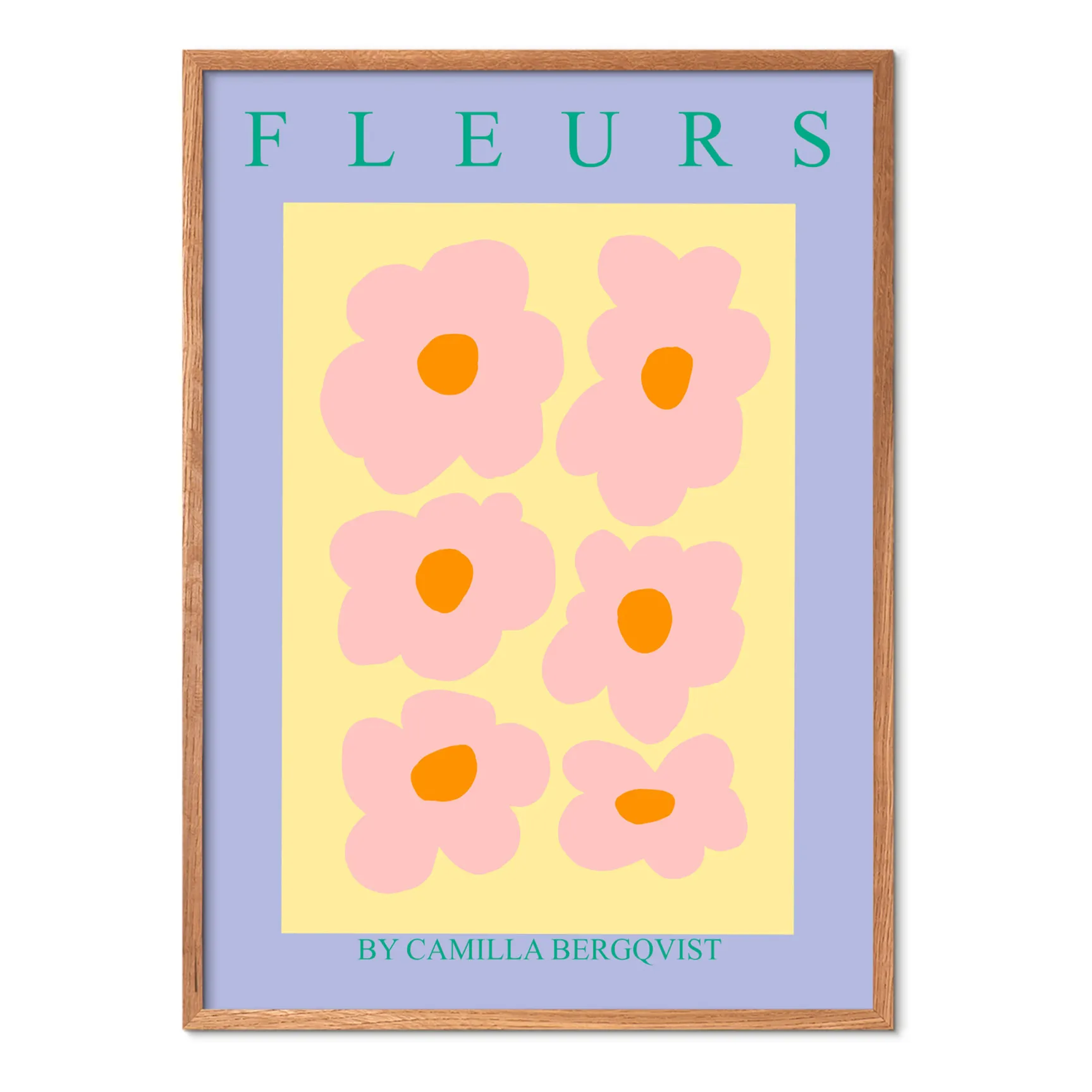 Poster And Frame Women's Multicoloured Fleurs Gul Poster - Unframed