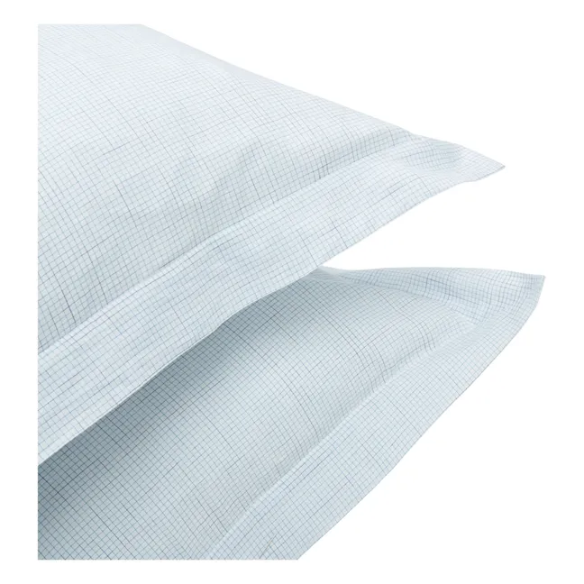 Funda de almohada de algodón tejido a mano Paul - Set de 2 | Azul Cielo