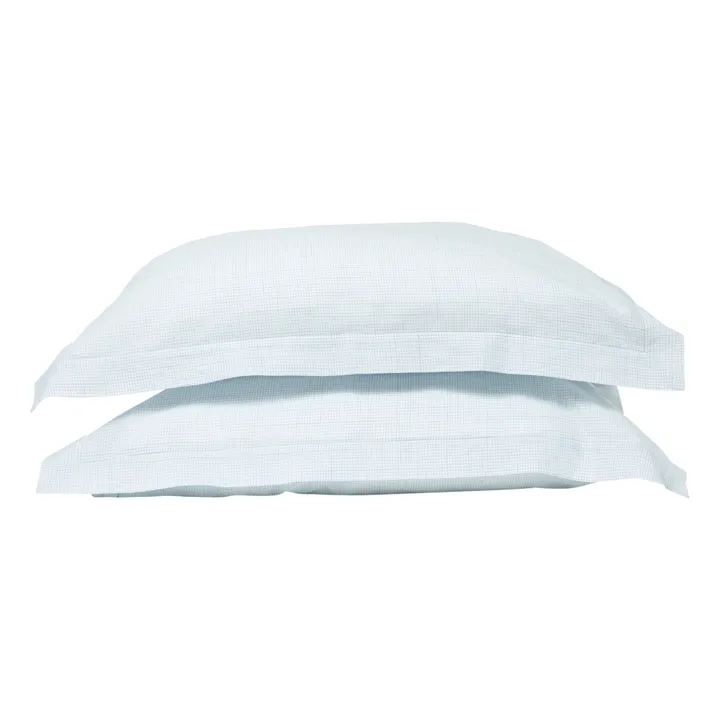 Paul Hand Woven Cotton Pillowcase - Set of 2 | Light blue- Product image n°5