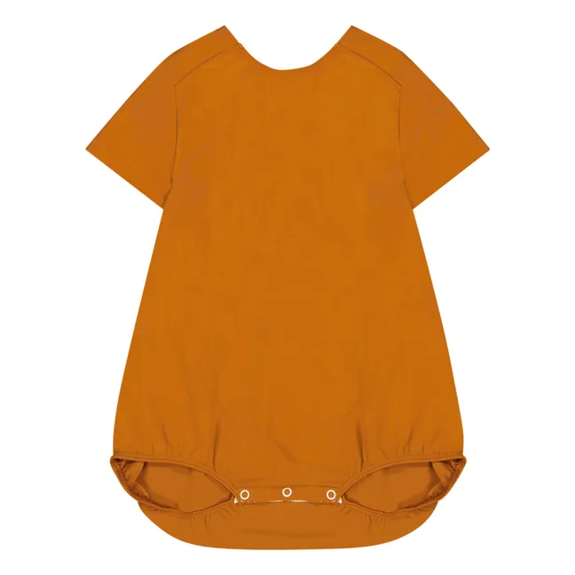 Albee Recycled Polyamide Baby Bodysuit | Orange
