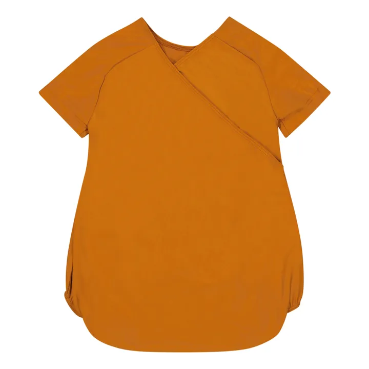 Albee Recycled Polyamide Baby Bodysuit | Orange- Product image n°1