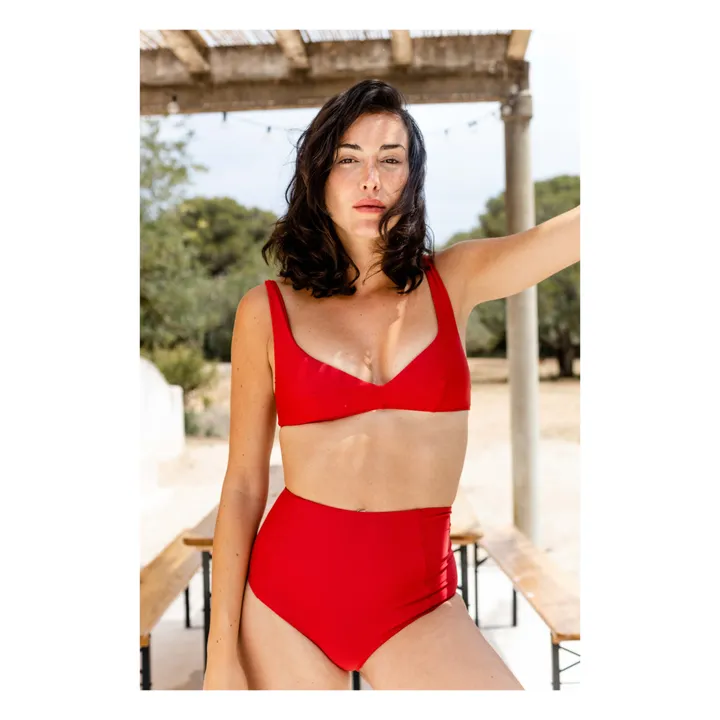 Deluca Recycled Polyamide Bikini Top - Women’s Collection  | Red- Product image n°1