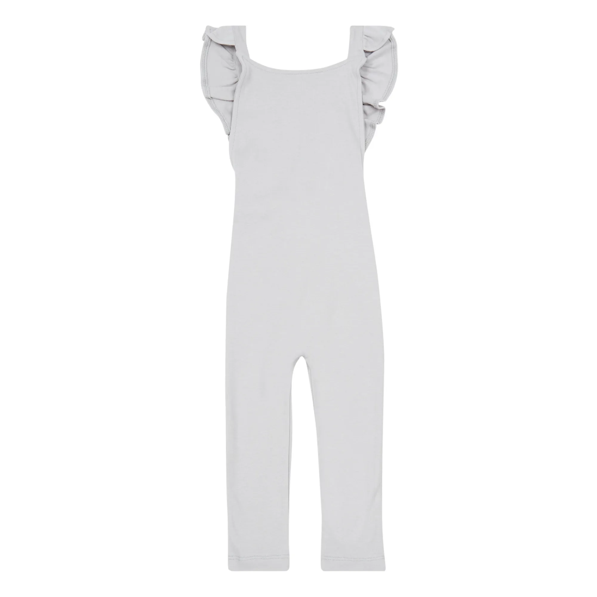 Bamboo Baby Grey Organic Cotton Frill Jumpsuit