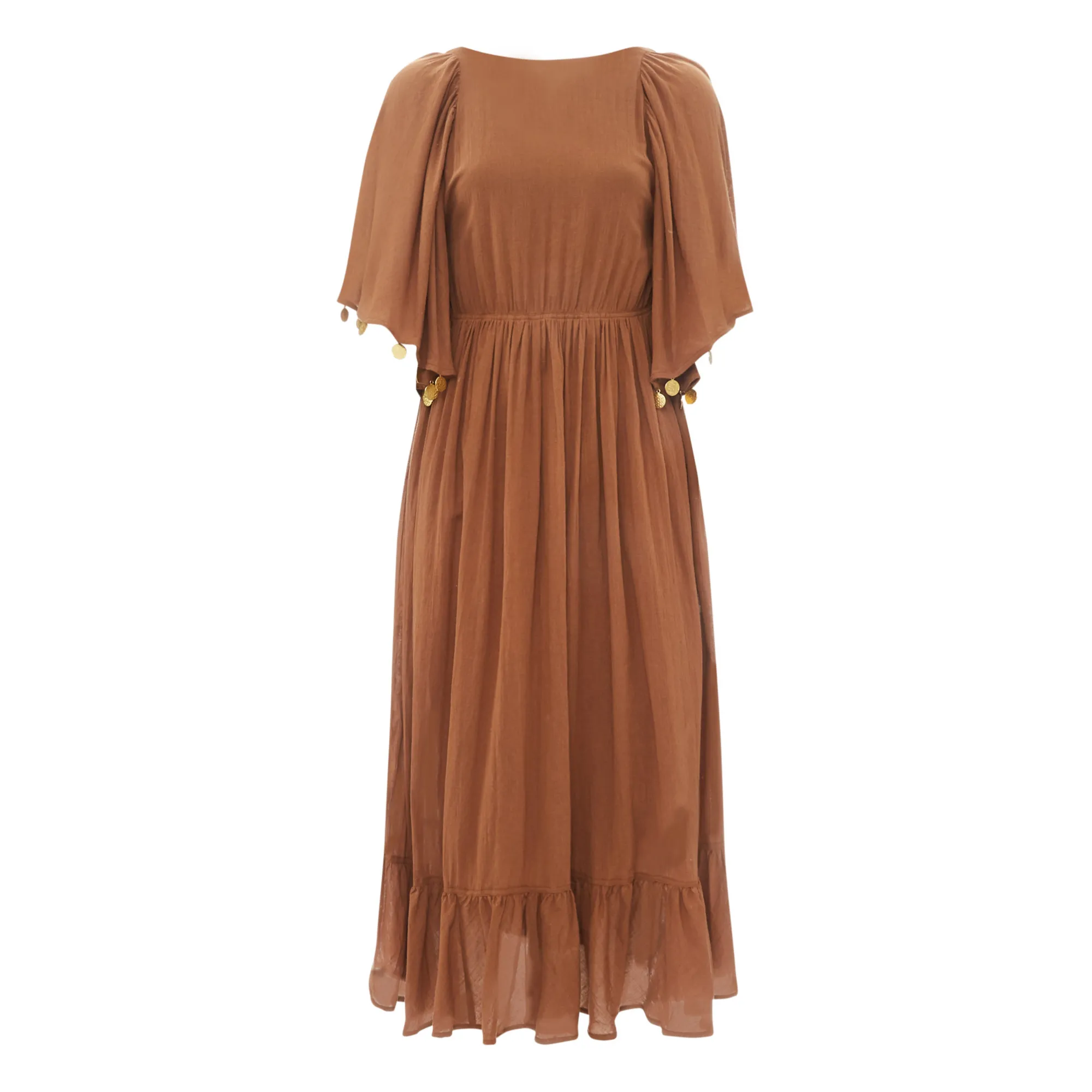 Laurence Bras Caramel Ibiscus Cotton Crepe Dress