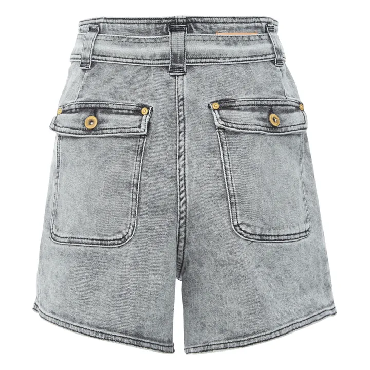 O Denim-Shorts Bio-Baumwolle | Grau- Produktbild Nr. 1