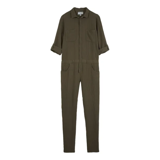 Combinaison Gaze de Coton - Collection Femme  | Vert kaki
