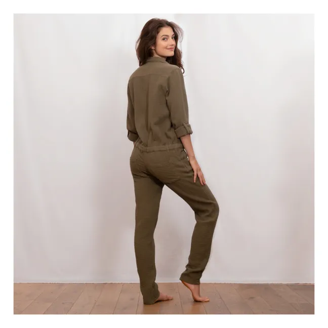 Combinaison Gaze de Coton - Collection Femme  | Vert kaki