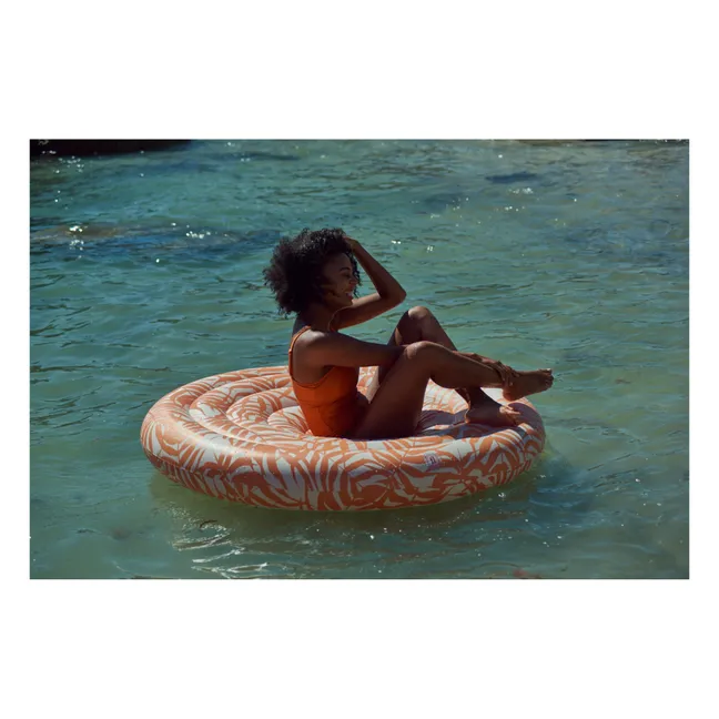 Grand matelas gonflable rond Bahia | Corail