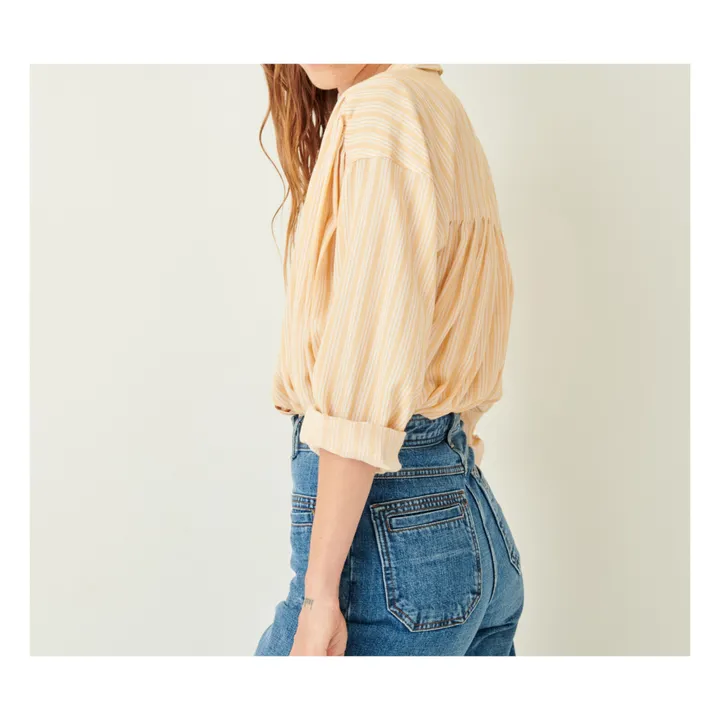 Licati Striped Shirt | Yellow- Product image n°4