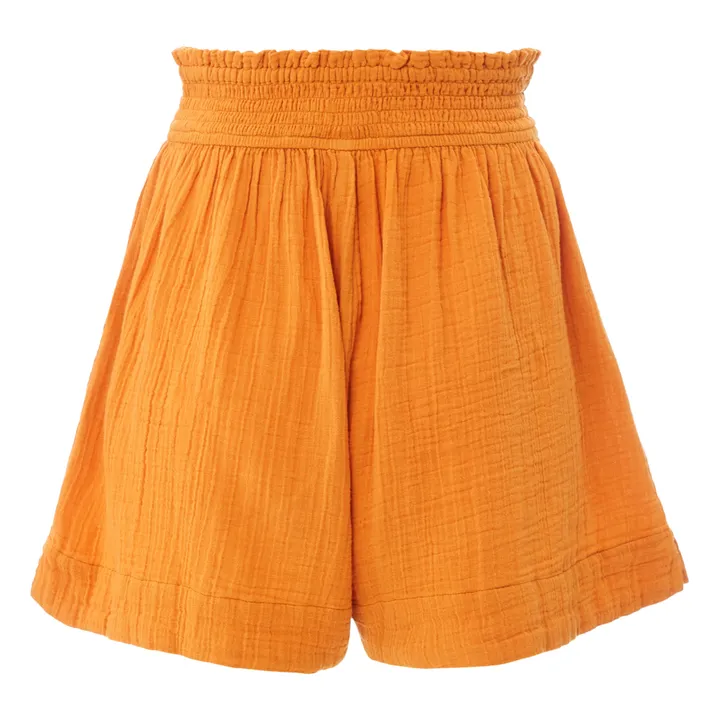 Pantalones cortos de gasa de algodón Adrian | Naranja- Imagen del producto n°4