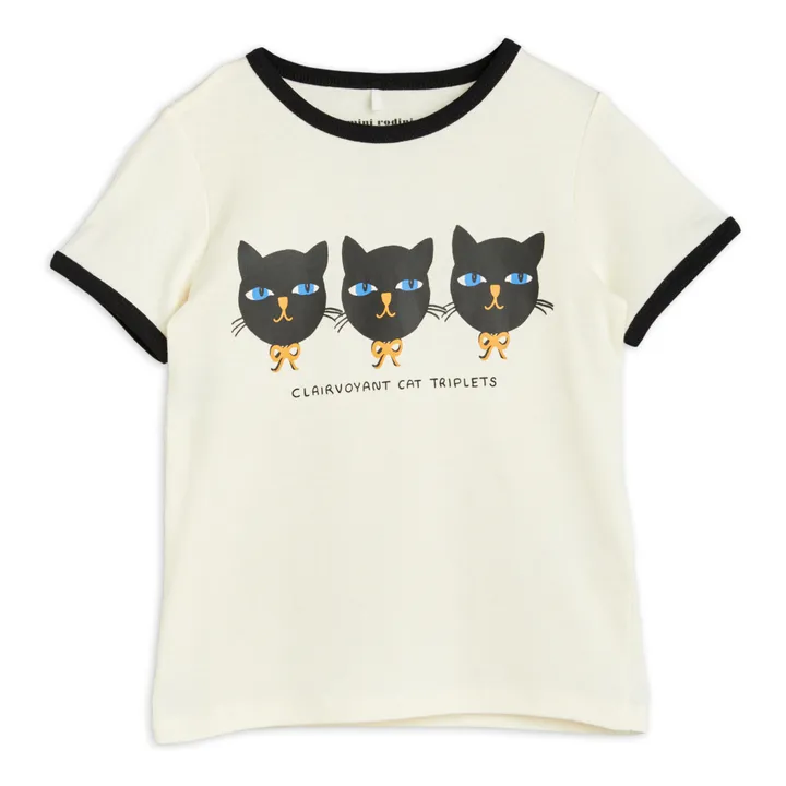 T-Shirts Tripli Gatti in Cotone Organico | Bianco- Immagine del prodotto n°0