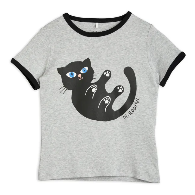 T-shirt Logo Chat Coton Bio | Gris