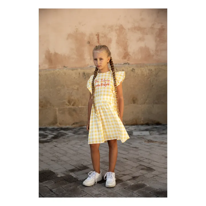 Gingham Dress | Yellow- Product image n°1