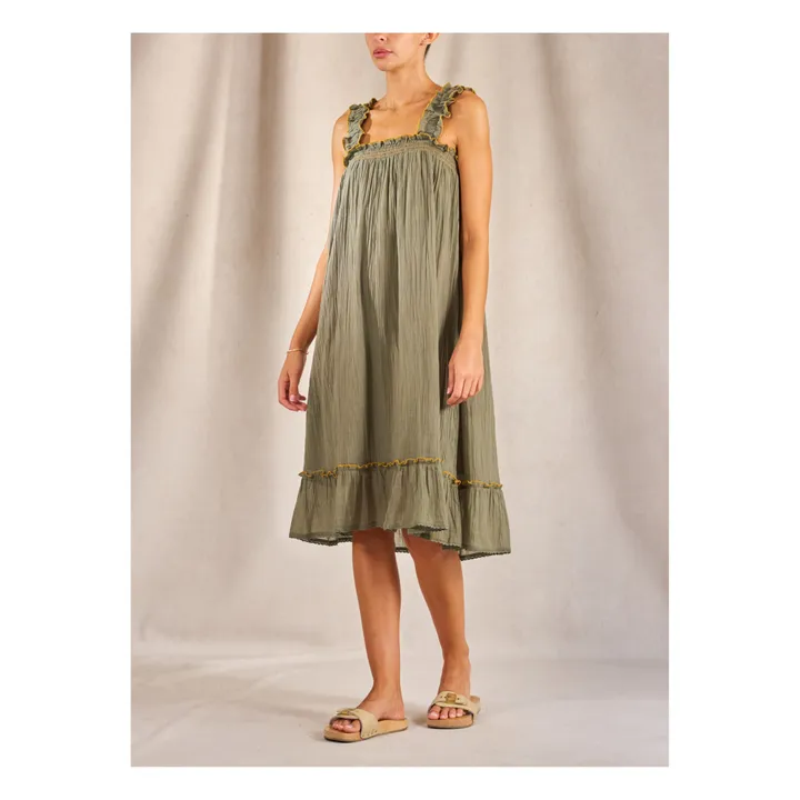 Vestido Romy | Verde Kaki- Imagen del producto n°2