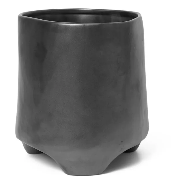 Esca Porcelain Planter Pot | Black
