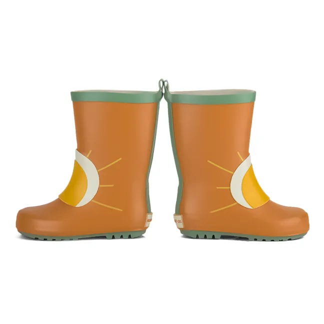 Natural Latex Rain Boots | Orange