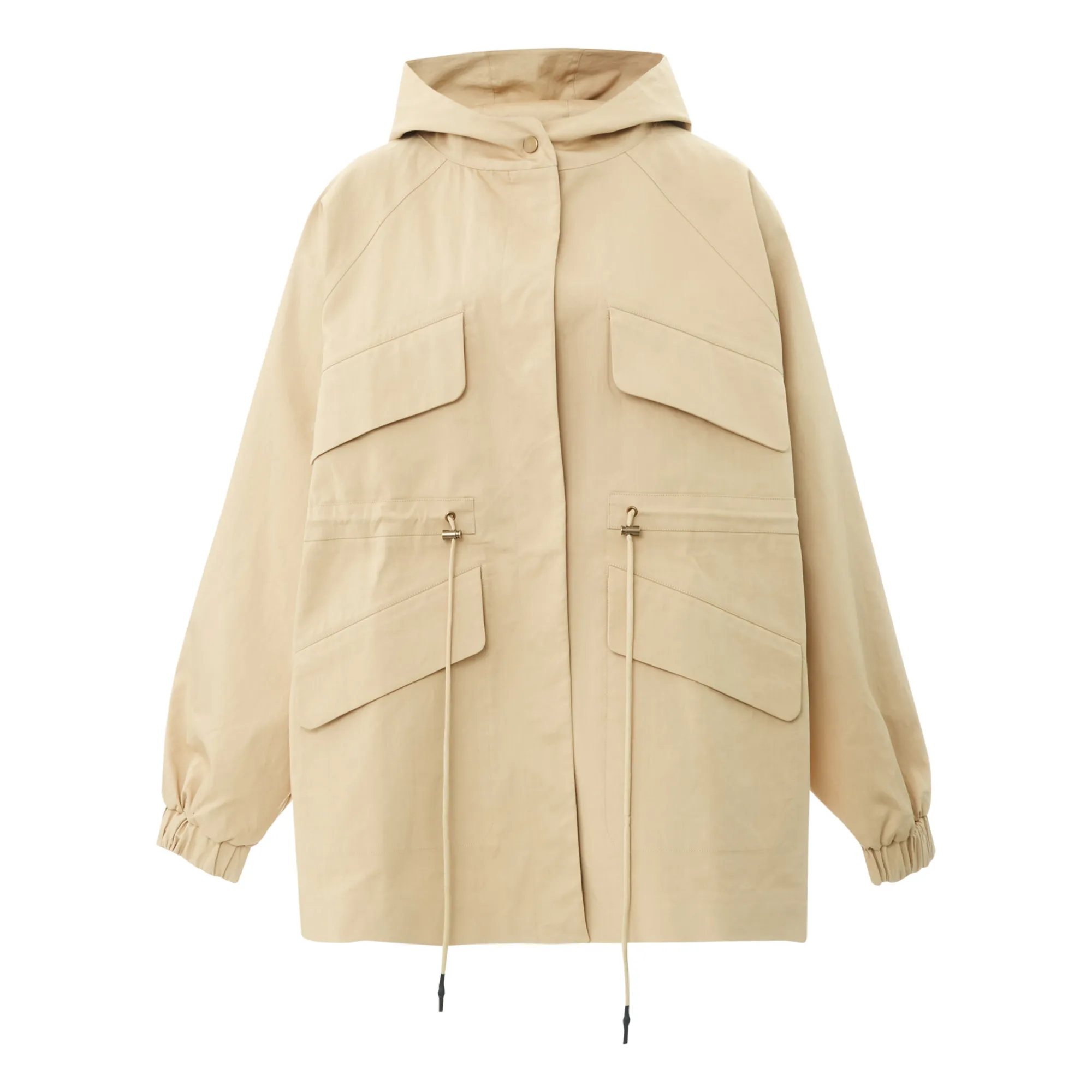 Seattle Oiled Cotton Water Repellant Parka | Beige- Product image n°0