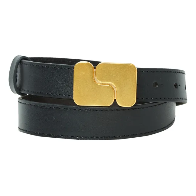 Ninon Leather Belt | Black