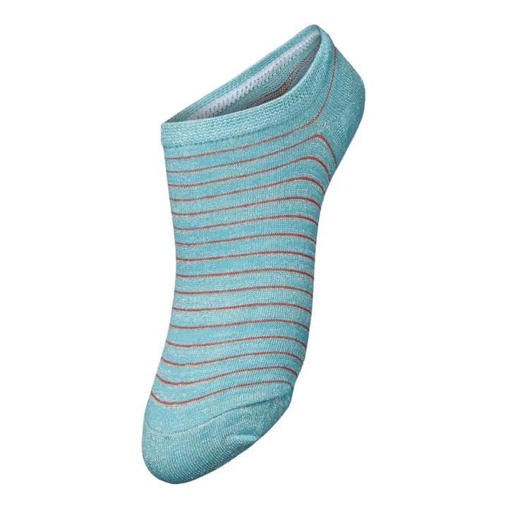 Calcetines Sneakie Stripa | Azul Turquesa- Imagen del producto n°0