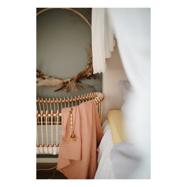 Berceau Lola en rotin - Liens cuir
