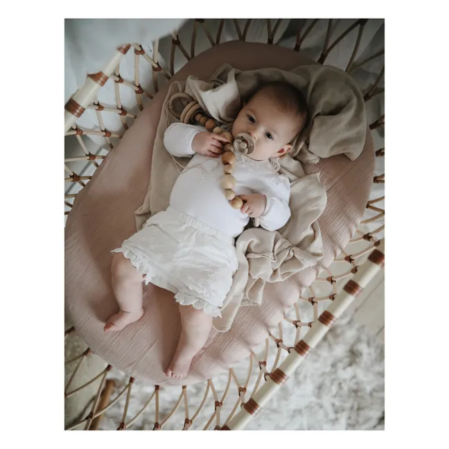 Babykorb Emil aus Rattan handgefertigt 70x50 cm