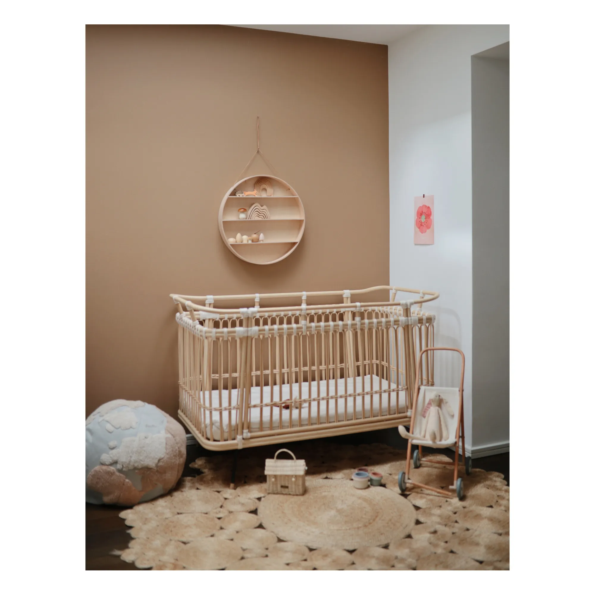 Bermbach Handcrafted - Lit bébé Paul en rotin - Liens coton (Bermbach Handcrafted) - Image 1