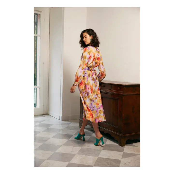 Kleid California aus Seiden mit Print  | Lila- Produktbild Nr. 3