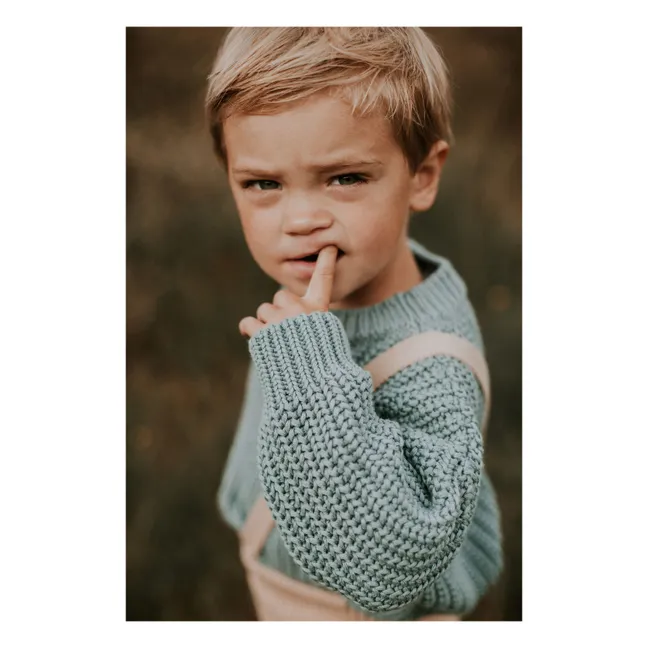 Chunky Organic Cotton Jumper | Blue