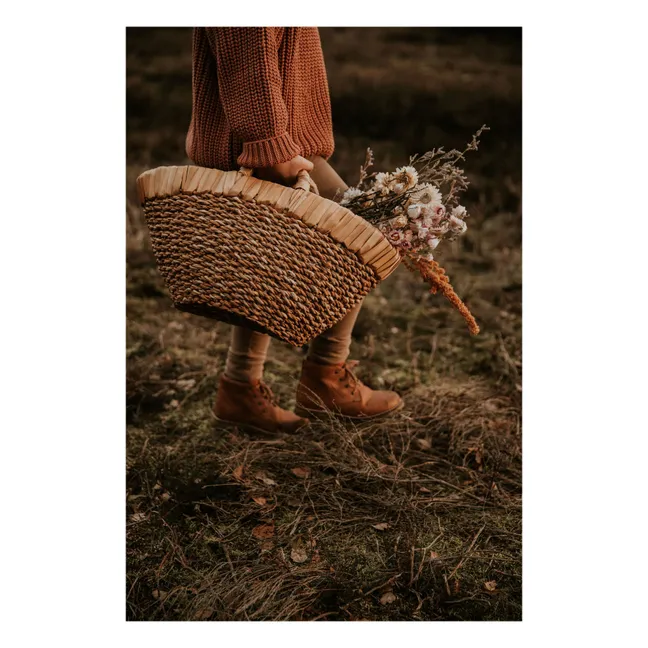 Maglione a maglia grossa in cotone biologico | Terracotta