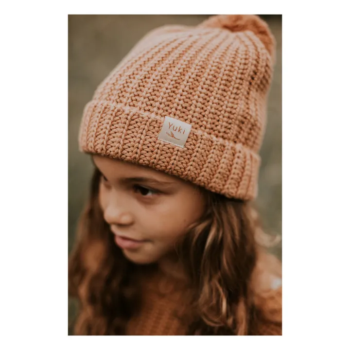 Bonnet Tricot Coton Bio | Vieux Rose- Image produit n°1