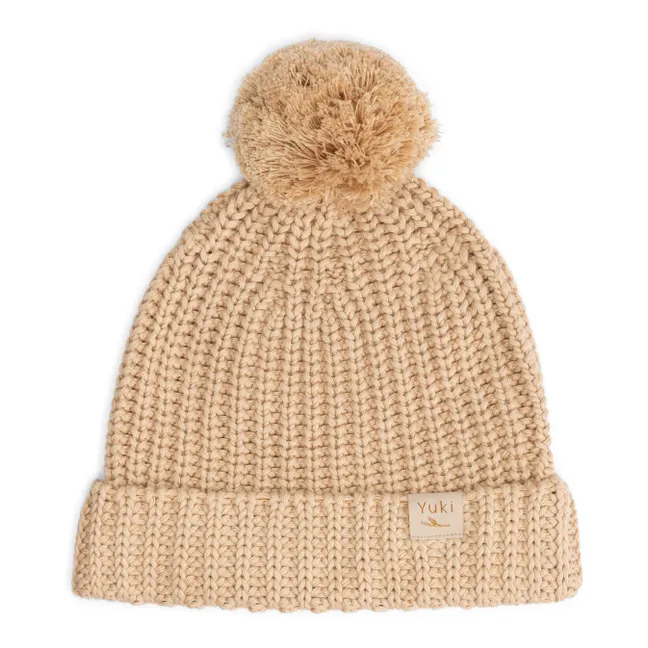Gorro de punto de algodón orgánico | Beige