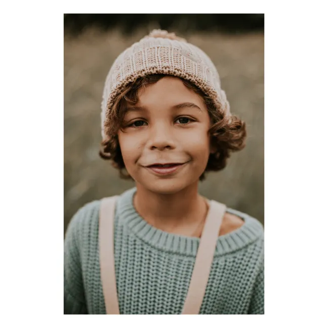 Gorro de punto de algodón orgánico | Beige