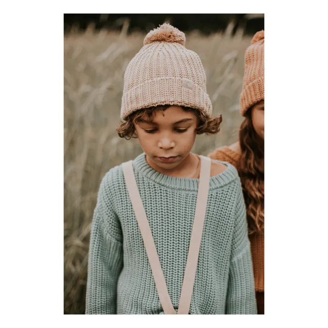 Gorro de punto de algodón orgánico | Beige