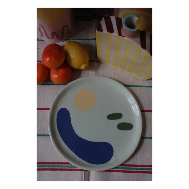 Assiette Daphné en céramique | Vert Menthe