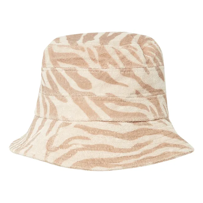 Tiger Terry Cloth Bucket Hat | Beige