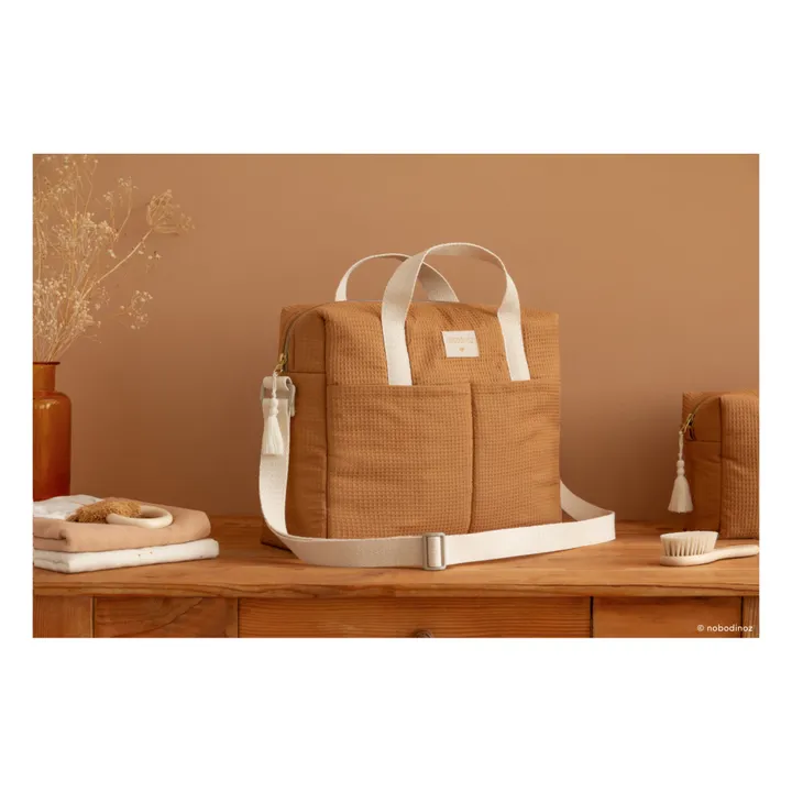 Gala Organic Cotton Changing Bag | Caramel- Product image n°3