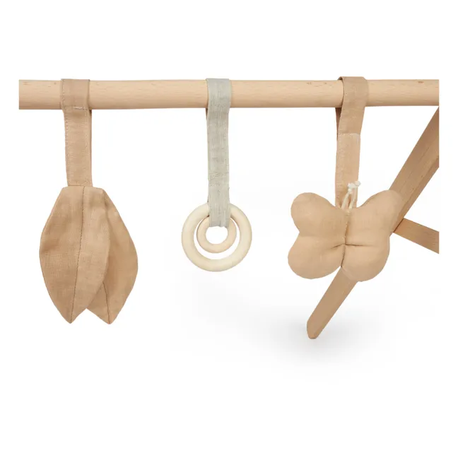 Arco per l’apprendimento precoce in legno, e relativi giocattoli - Lin Français | Sabbia