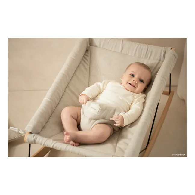 Growing Green Baby Bouncer - French Linen | Oatmeal
