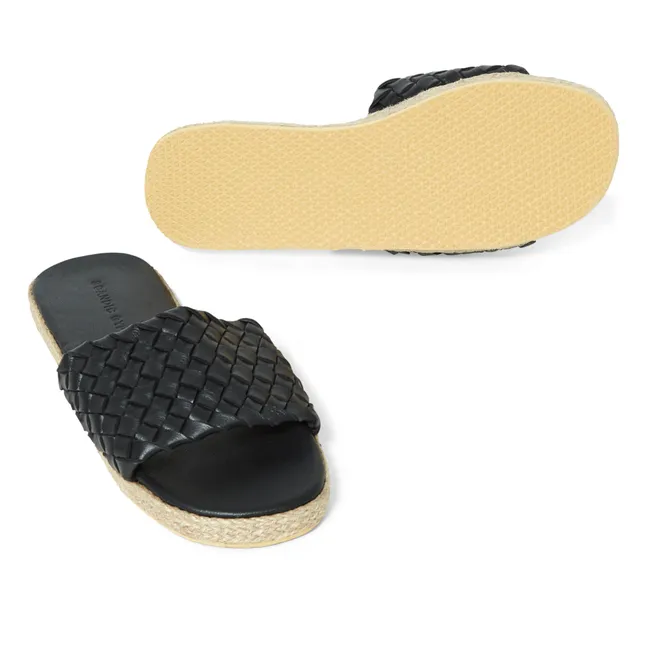 Sandales Espadrilles Tressées - Collection Femme  | Noir