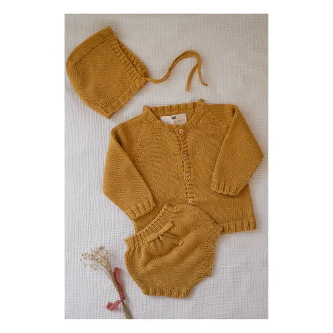 Gaby Knitted Cardigan | Mustard