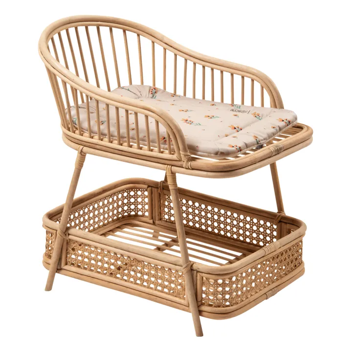 Fluoro Flower Rattan Doll Changing Table - Product image n°0