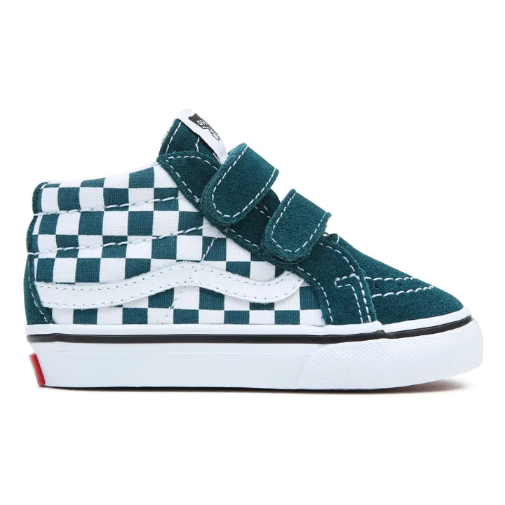 SK8-Mid Reissue Checkered Sneakers | Blue Green- Product image n°0