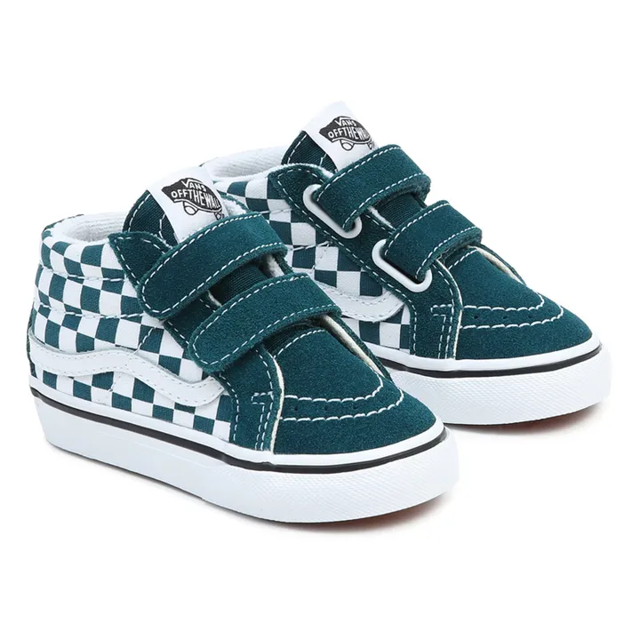 SK8-Mid Reissue Checkered Sneakers | Blue Green- Product image n°3