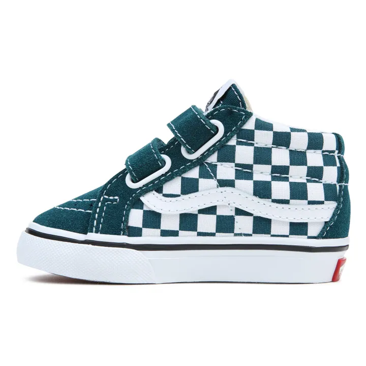 SK8-Mid Reissue Checkered Sneakers | Blue Green- Product image n°5