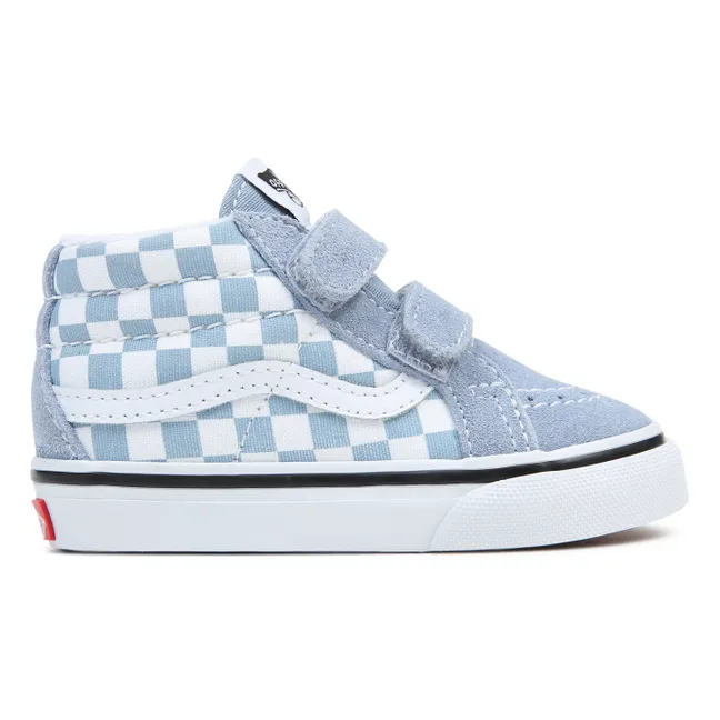 Baskets Scratchs SK8-Mid Reissue Damier | Bleu Clair