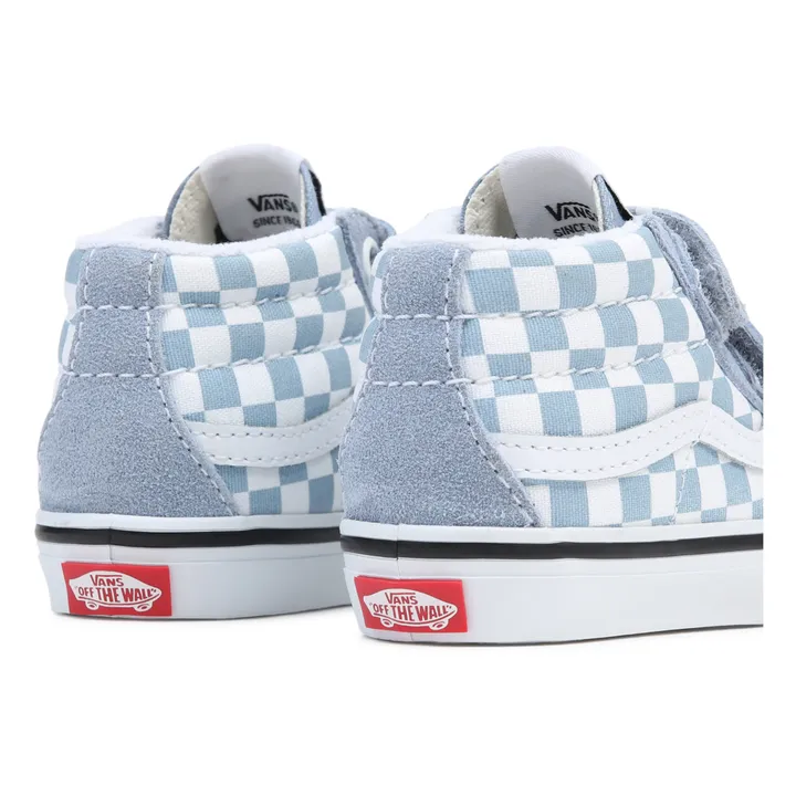 Baskets Scratchs SK8-Mid Reissue Damier | Bleu Clair- Image produit n°5