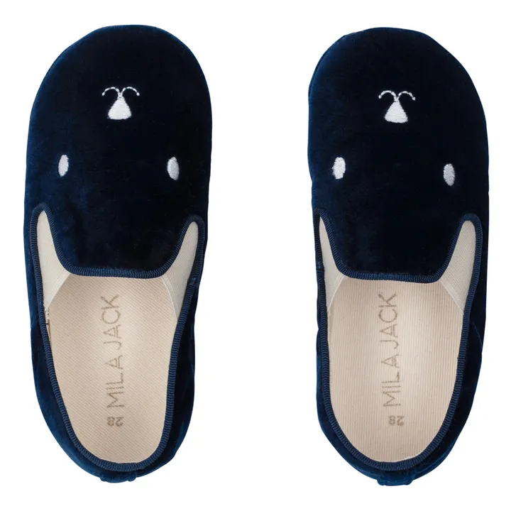 Noa Bear Slippers | Navy blue- Product image n°3