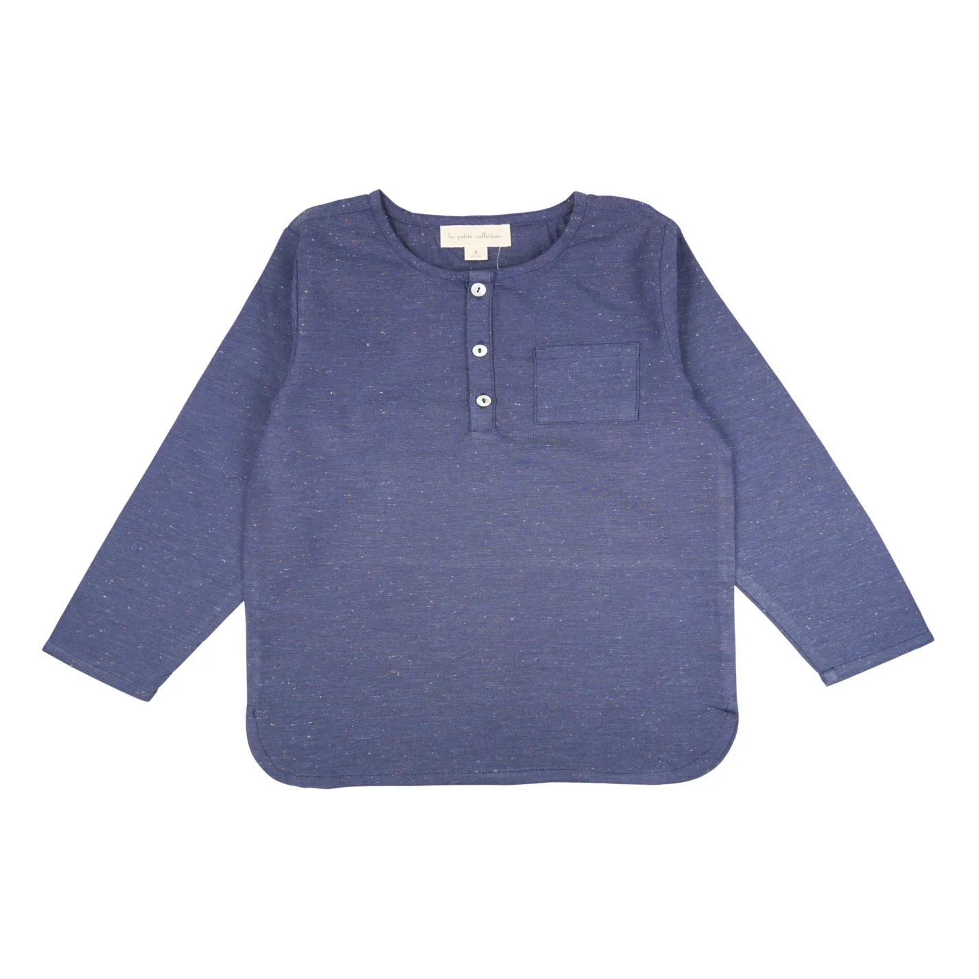La Petite Collection Mottled Blue Chambray Kurta Shirt